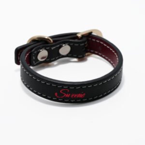 Punk Black Red Leather Bracelet